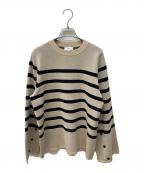 HYKEハイク）の古着「ボーダーニット」｜ベージュ