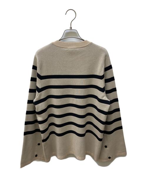 HYKE（ハイク）HYKE (ハイク) ボーダーニット ベージュ サイズ:1の古着・服飾アイテム
