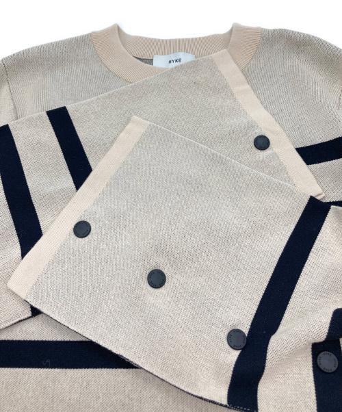 HYKE（ハイク）HYKE (ハイク) ボーダーニット ベージュ サイズ:1の古着・服飾アイテム