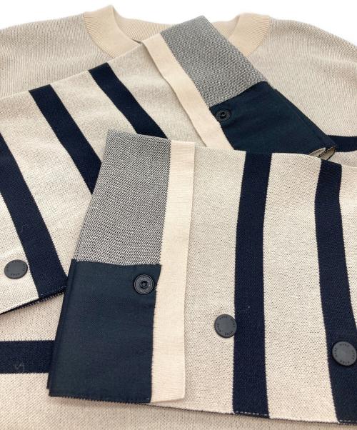 HYKE（ハイク）HYKE (ハイク) ボーダーニット ベージュ サイズ:1の古着・服飾アイテム