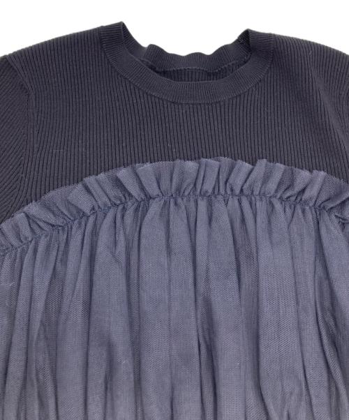 Apuweiser-riche（アプワイザーリッシェ）Apuweiser-riche (アプワイザーリッシェ) チュールコンビベアニット ネイビー サイズ:2 未使用品の古着・服飾アイテム