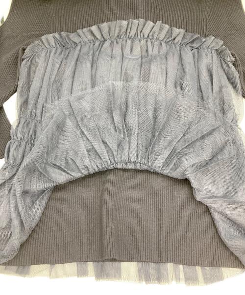 Apuweiser-riche（アプワイザーリッシェ）Apuweiser-riche (アプワイザーリッシェ) チュールコンビベアニット ネイビー サイズ:2 未使用品の古着・服飾アイテム