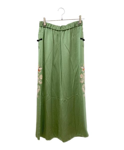 BEAMS BOY（ビームスボーイ）BEAMS BOY (ビームスボーイ) TAILOR TOYO (テーラー東洋) スカチャイナ ロングスカート グリーン サイズ:-の古着・服飾アイテム