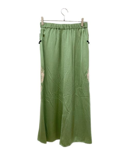 BEAMS BOY（ビームスボーイ）BEAMS BOY (ビームスボーイ) TAILOR TOYO (テーラー東洋) スカチャイナ ロングスカート グリーン サイズ:-の古着・服飾アイテム