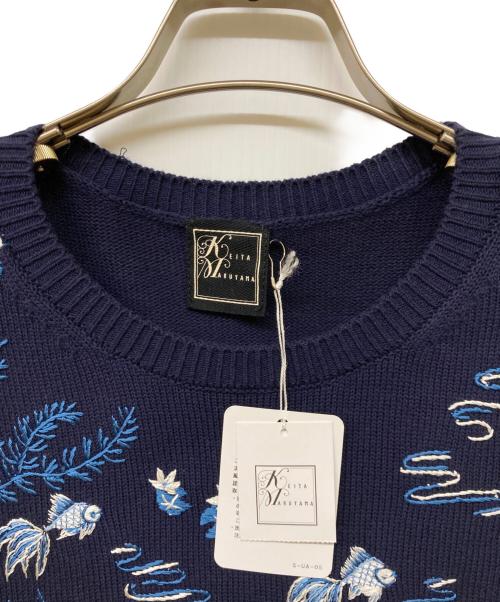 KEITA MARUYAMA（ケイタマルヤマ）KEITA MARUYAMA (ケイタマルヤマ) KINGYO Knit プルオーバー ネイビー サイズ:2の古着・服飾アイテム