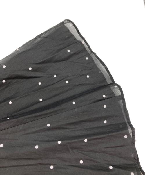 JUSGLITTY（ジャスグリッティー）JUSGLITTY (ジャスグリッティー) 切替ドットシアースカート ブラックの古着・服飾アイテム