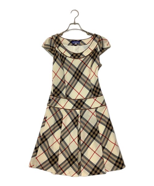 BURBERRY BLUE LABEL（バーバリーロンドンブルーレーベル）BURBERRY BLUE LABEL (バーバリーブルーレーベル) チェックワンピース アイボリー サイズ:38の古着・服飾アイテム