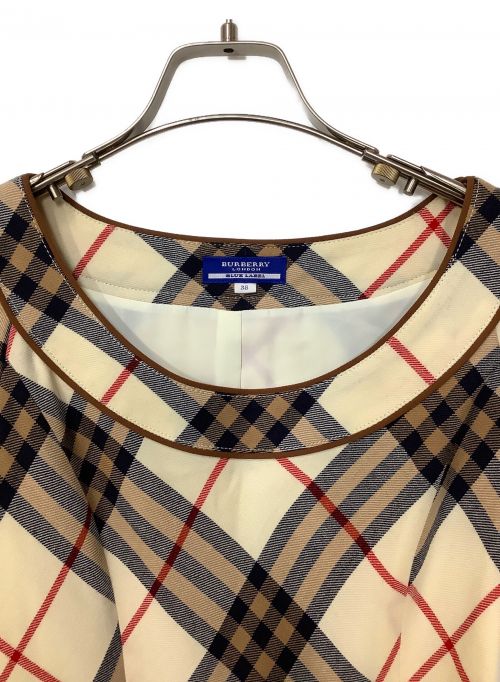 BURBERRY BLUE LABEL（バーバリーロンドンブルーレーベル）BURBERRY BLUE LABEL (バーバリーブルーレーベル) チェックワンピース アイボリー サイズ:38の古着・服飾アイテム