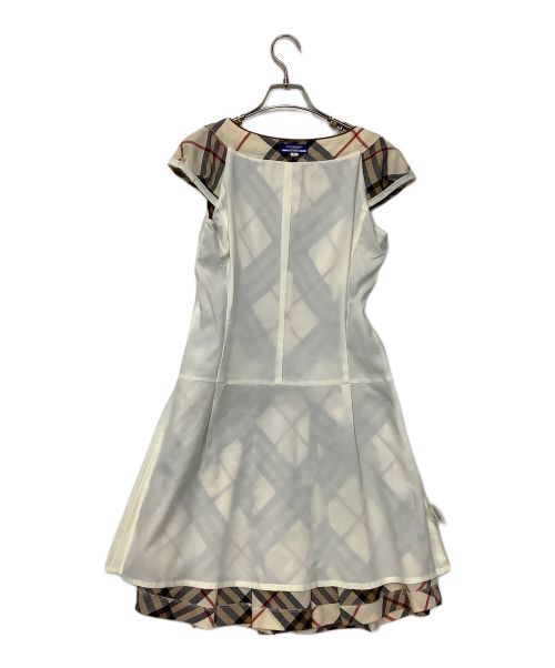 BURBERRY BLUE LABEL（バーバリーロンドンブルーレーベル）BURBERRY BLUE LABEL (バーバリーブルーレーベル) チェックワンピース アイボリー サイズ:38の古着・服飾アイテム