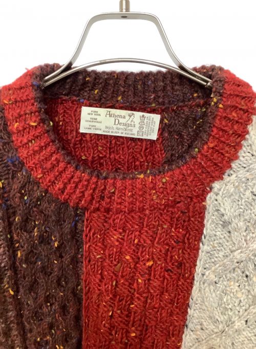 Athena Designs（アテナデザインズ）Athena Designs (アテナデザインズ) クルーネックニット レッド サイズ:-の古着・服飾アイテム