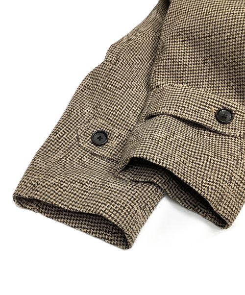 green label relaxing（グリーンレーベルリラクシング）green label relaxing (グリーンレーベルリラクシング) NMシンダウン テックツイードステンカラーコート ベージュ サイズ:Mの古着・服飾アイテム