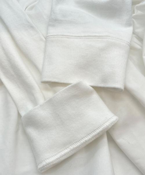 YORI（ヨリ）YORI (ヨリ) ワイドヘムギャザーカットソー ホワイト サイズ:Fの古着・服飾アイテム