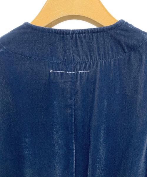 MM6 Maison Margiela（エムエムシックスメゾンマルジェラ）MM6 Maison Margiela (エムエムシックス メゾンマルジェラ) ベロアロングコート ネイビー サイズ:ＳＩＺＥ４０の古着・服飾アイテム