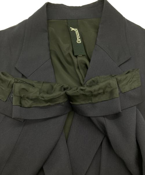GROUND Y（グラウンドワイ）GROUND Y (グラウンドワイ) ロングコート ネイビー サイズ:SIZE 3の古着・服飾アイテム