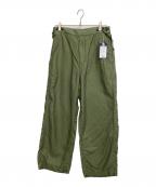TapWaterタップウォーター）の古着「Cotton Linen Back Sateen Military Trousers」｜カーキ