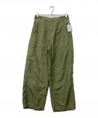 TapWaterタップウォーター）の古着「Cotton Linen Back Sateen Military Trousers」｜カーキ