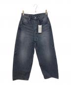 CLOTH&CROSSクロスアンドクロス）の古着「カーブデニムパンツ」｜ブラック