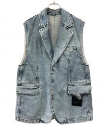 TOGA TOO（トーガ・トゥ）の古着「DENIM SLEEVELESS JACKET」｜ブルー
