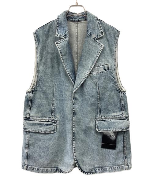 TOGA TOO（トーガ・トゥ）TOGA TOO (トーガ・トゥ) DENIM SLEEVELESS JACKET ブルー サイズ:Sの古着・服飾アイテム
