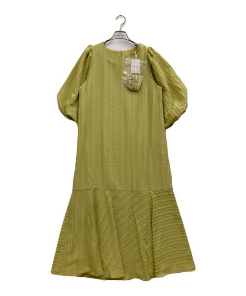 natural couture（ナチュラルクール）natural couture (ナチュラルクール) ジャガードロングワンピース イエロー サイズ:Fの古着・服飾アイテム