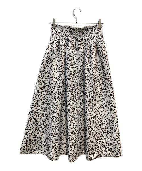 Apuweiser-riche（アプワイザーリッシェ）Apuweiser-riche (アプワイザーリッシェ) レオパードタックスカート ホワイト サイズ:2 未使用品の古着・服飾アイテム