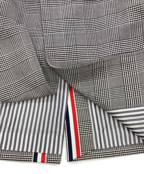 THOM BROWNE. NEW YORK（トムブラウン ニューヨーク）THOM BROWNE. NEW YORK (トムブラウンニューヨーク) バルカラーオーバーコート グレー×ホワイト サイズ:2の古着・服飾アイテム