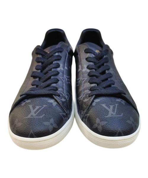 LOUIS VUITTON（ルイ ヴィトン）LOUIS VUITTON (ルイ ヴィトン) レザースニーカー ブラック×ホワイト サイズ:7 1/2の古着・服飾アイテム
