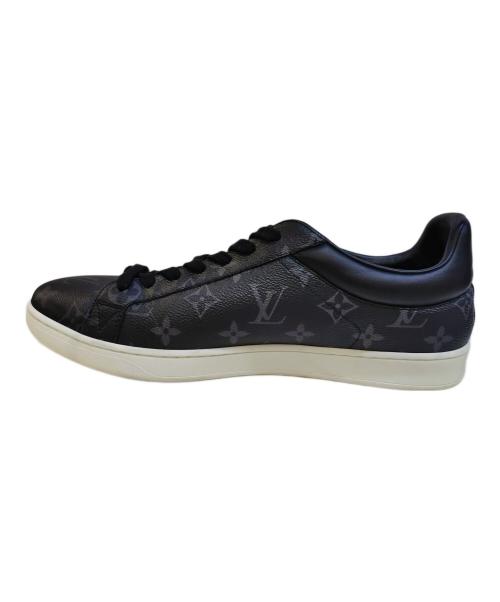 LOUIS VUITTON（ルイ ヴィトン）LOUIS VUITTON (ルイ ヴィトン) レザースニーカー ブラック×ホワイト サイズ:7 1/2の古着・服飾アイテム