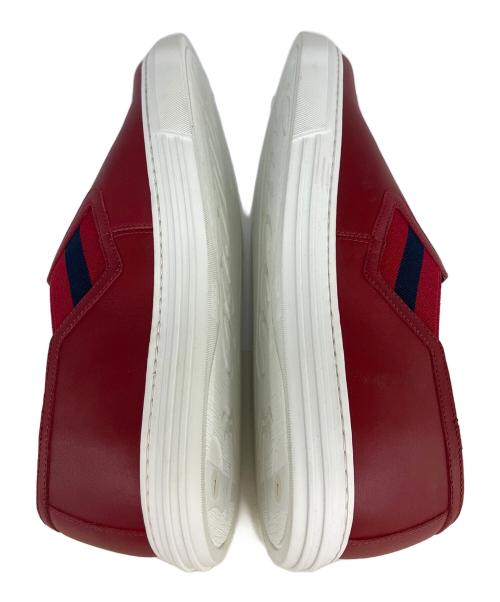 GUCCI（グッチ）GUCCI (グッチ) レザースリッポン レッド サイズ:SIZE7の古着・服飾アイテム