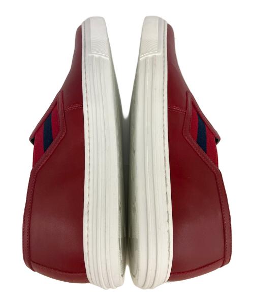 GUCCI（グッチ）GUCCI (グッチ) レザースリッポン レッド サイズ:SIZE7の古着・服飾アイテム