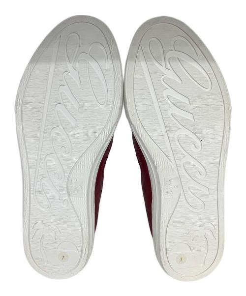 GUCCI（グッチ）GUCCI (グッチ) レザースリッポン レッド サイズ:SIZE7の古着・服飾アイテム