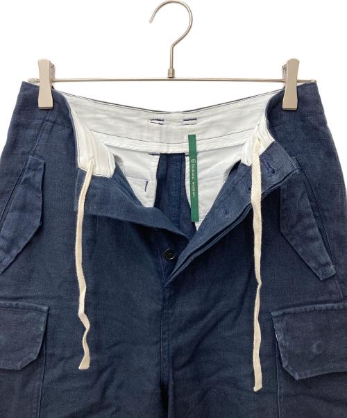HUMAN WOMAN（ヒューマンウーマン）HUMAN WOMAN (ヒューマンウーマン) ヘンプキャンバスカーゴパンツ 077-3930401 ネイビー サイズ:Mの古着・服飾アイテム
