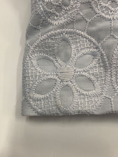 SELF PORTRAIT（セルフ ポートレイト）SELF PORTRAIT (セルフ ポートレイト) カットワークフリルジャケット ペールブルー サイズ:UK8 / US4の古着・服飾アイテム