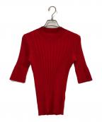 Maison Margielaメゾンマルジェラ）の古着「リブウール五分袖ニットセーター」｜レッド