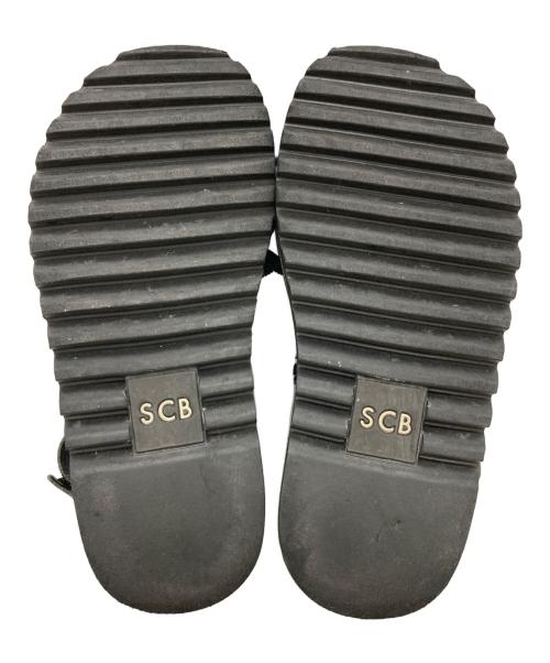 suecomma bonnie（シューコンマ ボニー）SUECOMMA BONNIE (シューコンマ ボニー) リボンフリルスポーツサンダル ブラック サイズ:XSの古着・服飾アイテム