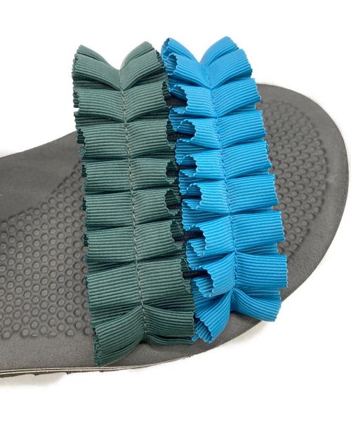 suecomma bonnie（シューコンマ ボニー）SUECOMMA BONNIE (シューコンマ ボニー) リボンフリルスポーツサンダル ブラック サイズ:XSの古着・服飾アイテム