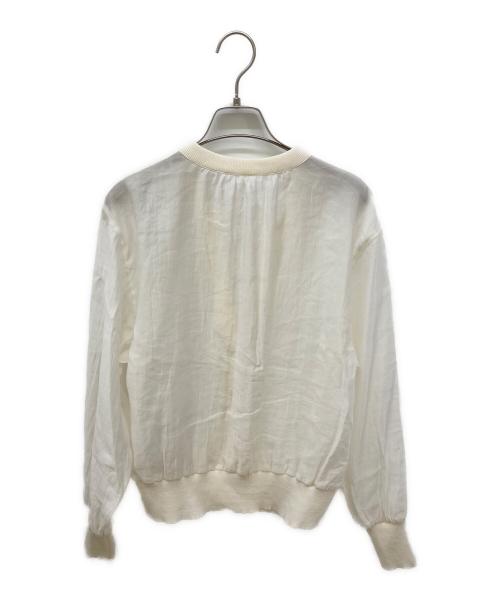 ARPEGE STORY（アルページュストーリー）ARPEGE STORY (アルページュストーリー) シアーブルゾンカーディガン ホワイト サイズ:2の古着・服飾アイテム