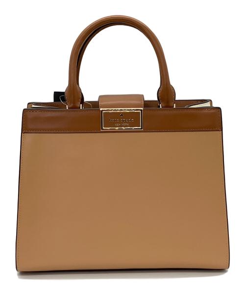 Kate Spade（ケイトスペード）Kate Spade (ケイトスペード) リーガン カラーブロック サッチェル ブラウン 未使用品の古着・服飾アイテム