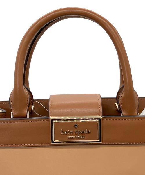 Kate Spade（ケイトスペード）Kate Spade (ケイトスペード) リーガン カラーブロック サッチェル ブラウン 未使用品の古着・服飾アイテム