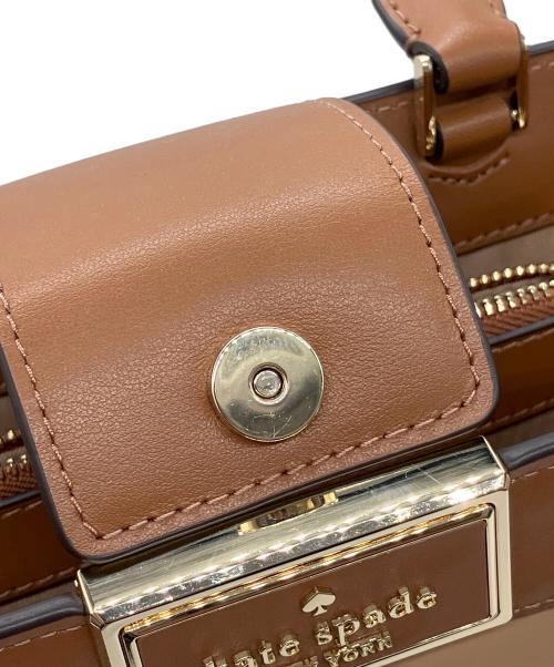 Kate Spade（ケイトスペード）Kate Spade (ケイトスペード) リーガン カラーブロック サッチェル ブラウン 未使用品の古着・服飾アイテム