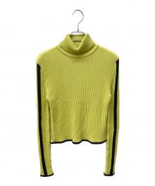 MURRAL（ミューラル）の古着「Sheer line sleeve rib knit」｜イエロー