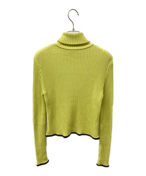 MURRAL（ミューラル）MURRAL (ミューラル) Sheer line sleeve rib knit イエロー サイズ:1の古着・服飾アイテム