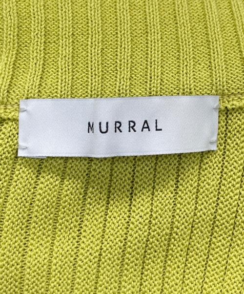MURRAL（ミューラル）MURRAL (ミューラル) Sheer line sleeve rib knit イエロー サイズ:1の古着・服飾アイテム
