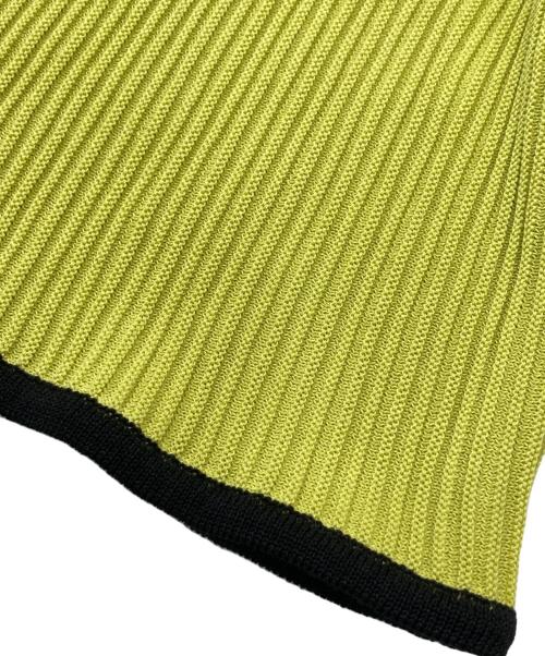 MURRAL（ミューラル）MURRAL (ミューラル) Sheer line sleeve rib knit イエロー サイズ:1の古着・服飾アイテム