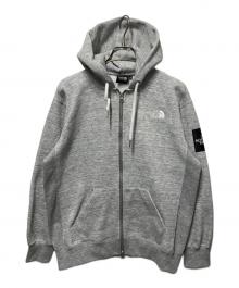 THE NORTH FACE（ザ ノース フェイス）の古着「Square Logo FullZip パーカー」｜ライトグレー