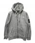 THE NORTH FACE（ザ ノース フェイス）の古着「Square Logo FullZip パーカー」｜ライトグレー