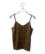 Lisiere×Col Pierrotリジェール×コルピエロ）の古着「サテンキャミソール」｜キャメル
