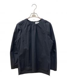 Lisiere×Col Pierrot（リジェール×コルピエロ）の古着「襟ギャザーブラウス」｜ブラック