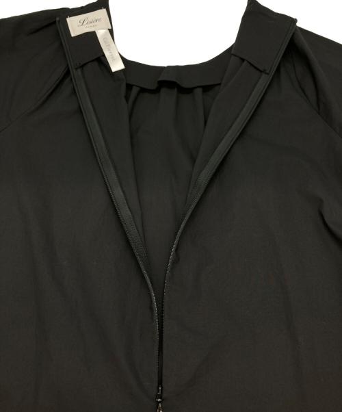 Lisiere（リジェール）Lisiere (リジェール) Col Pierrot (コルピエロ) 襟ギャザーブラウス ブラック サイズ:	SIZE 38の古着・服飾アイテム