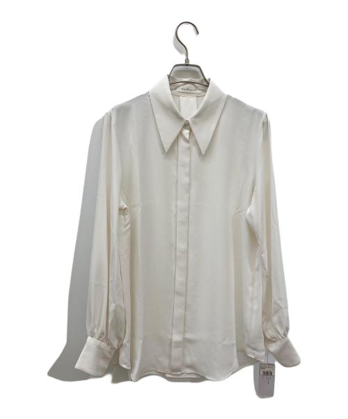 Col Pierrot（コルピエロ）Col Pierrot (コルピエロ) ビッグカラージョーゼットブラウス ホワイト サイズ:FREEの古着・服飾アイテム